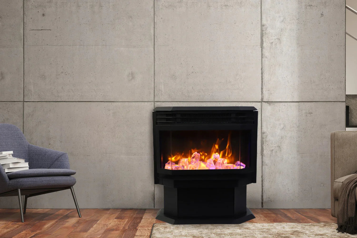 Amantii Sierra Flame 26-inch Lumina Freestanding Smart Electric Fireplace - Green Vista Living
