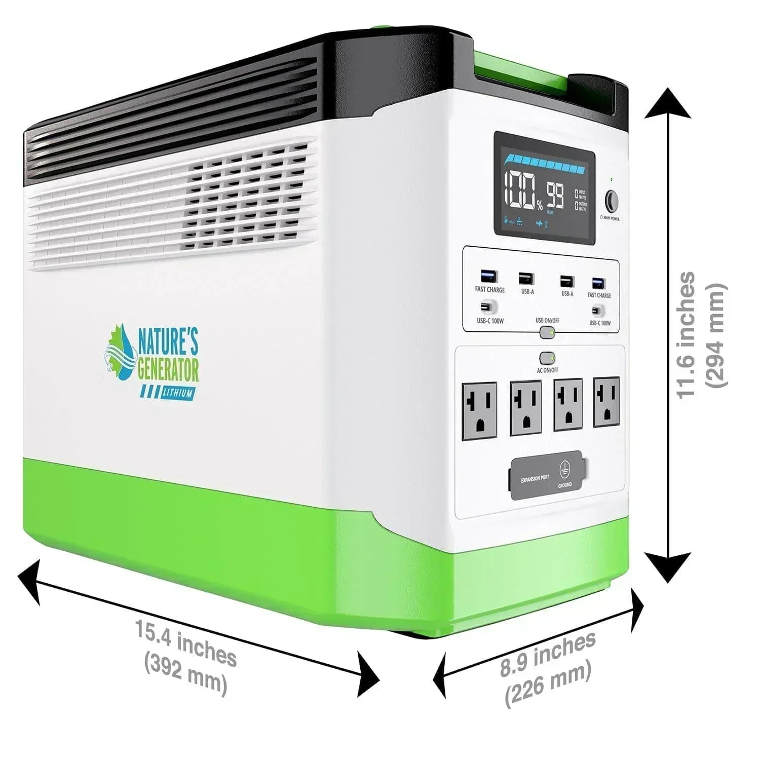 Nature's Generator Lithium 1800 Solar and Wind Generator