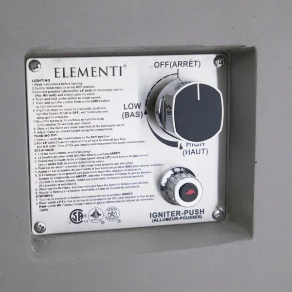 Elementi Pacaya Fire Table With Propane Tank Drawer OFG311