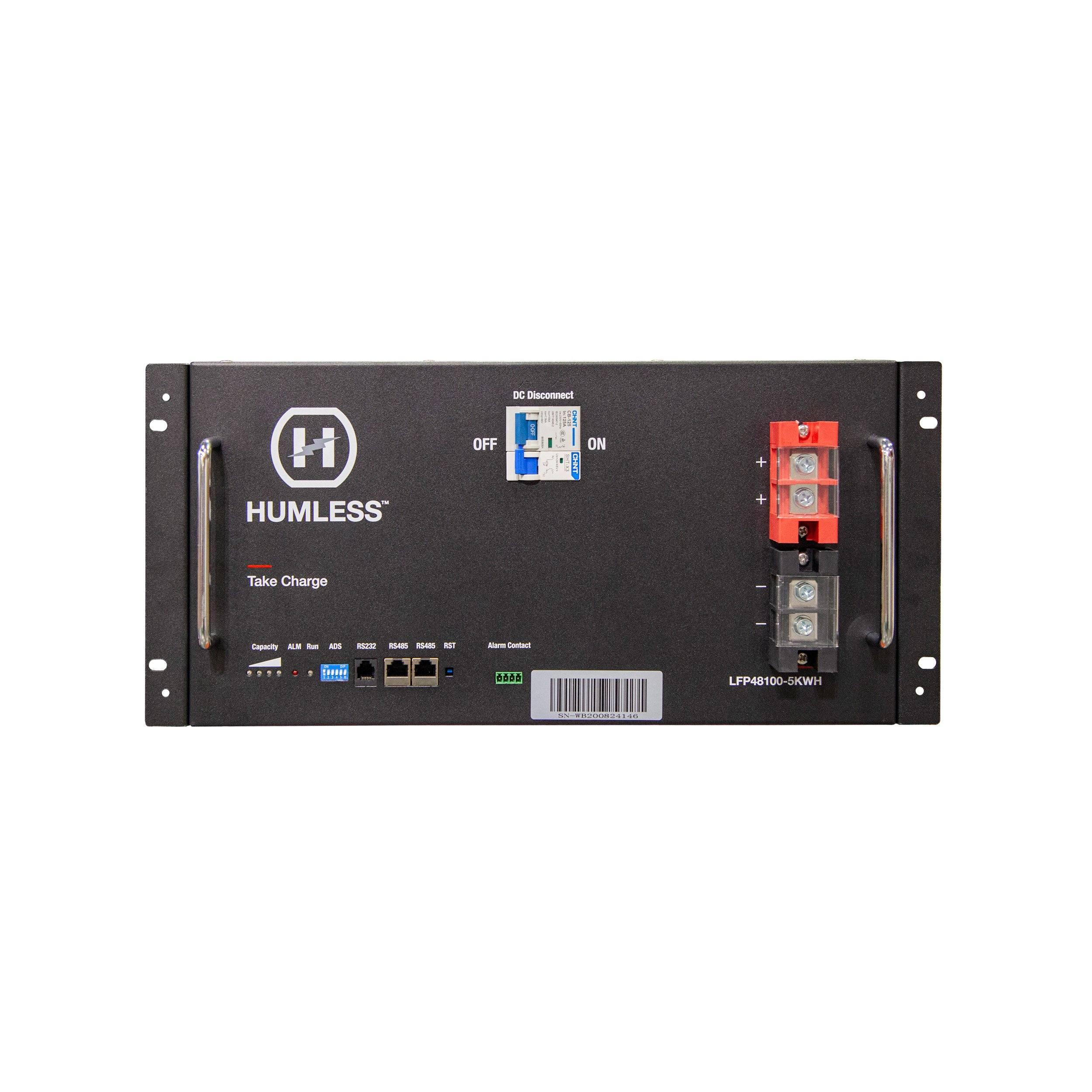 Humless Rack-mountable 5kWh 51.2 V LiFePO4 Battery