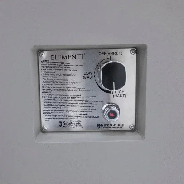 Elementi Rocky Fire Table With Propane Tank Drawer OFG310