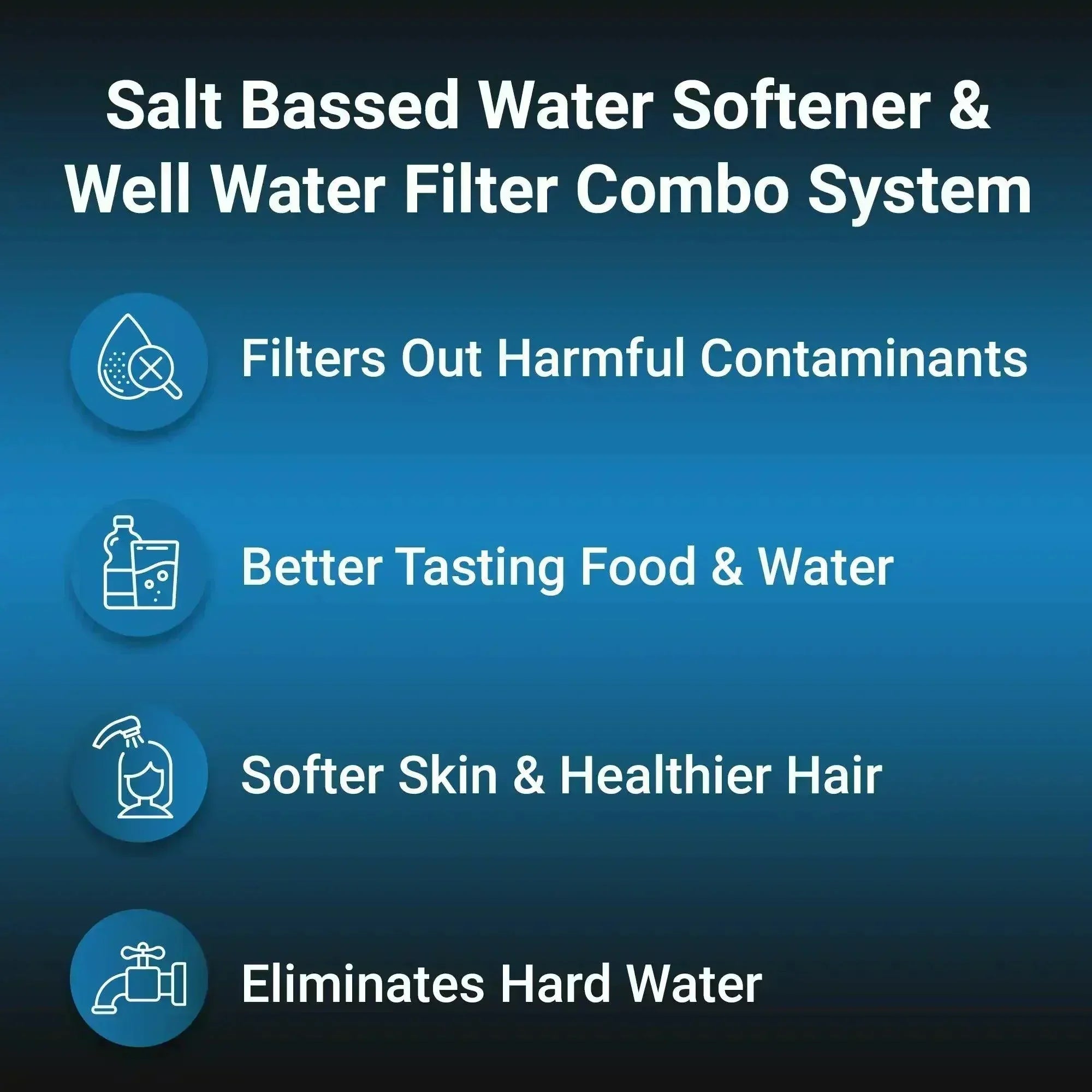 RKIN - Salt Based Water Softener and Well Water Filter Combo