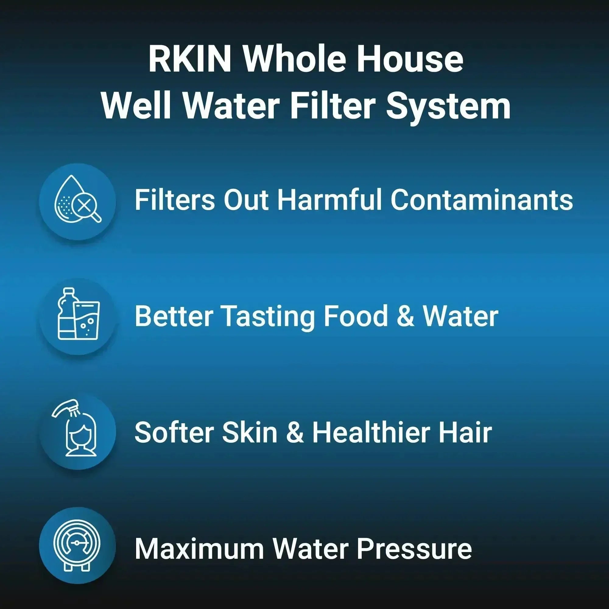 RKIN - Sulfur, Iron, Manganese Well Water Filter System
