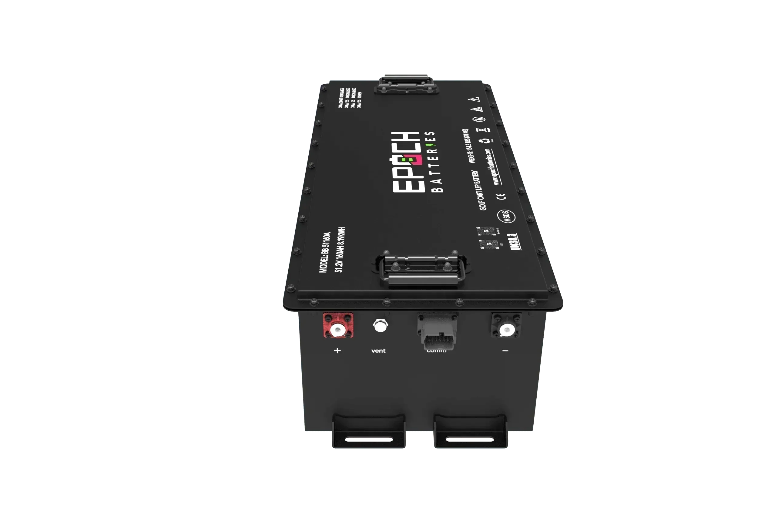 Epoch Batteries 48V 160Ah - LiMax Series - Lithium (LiFePO4) Golf Cart Battery - Complete Kit