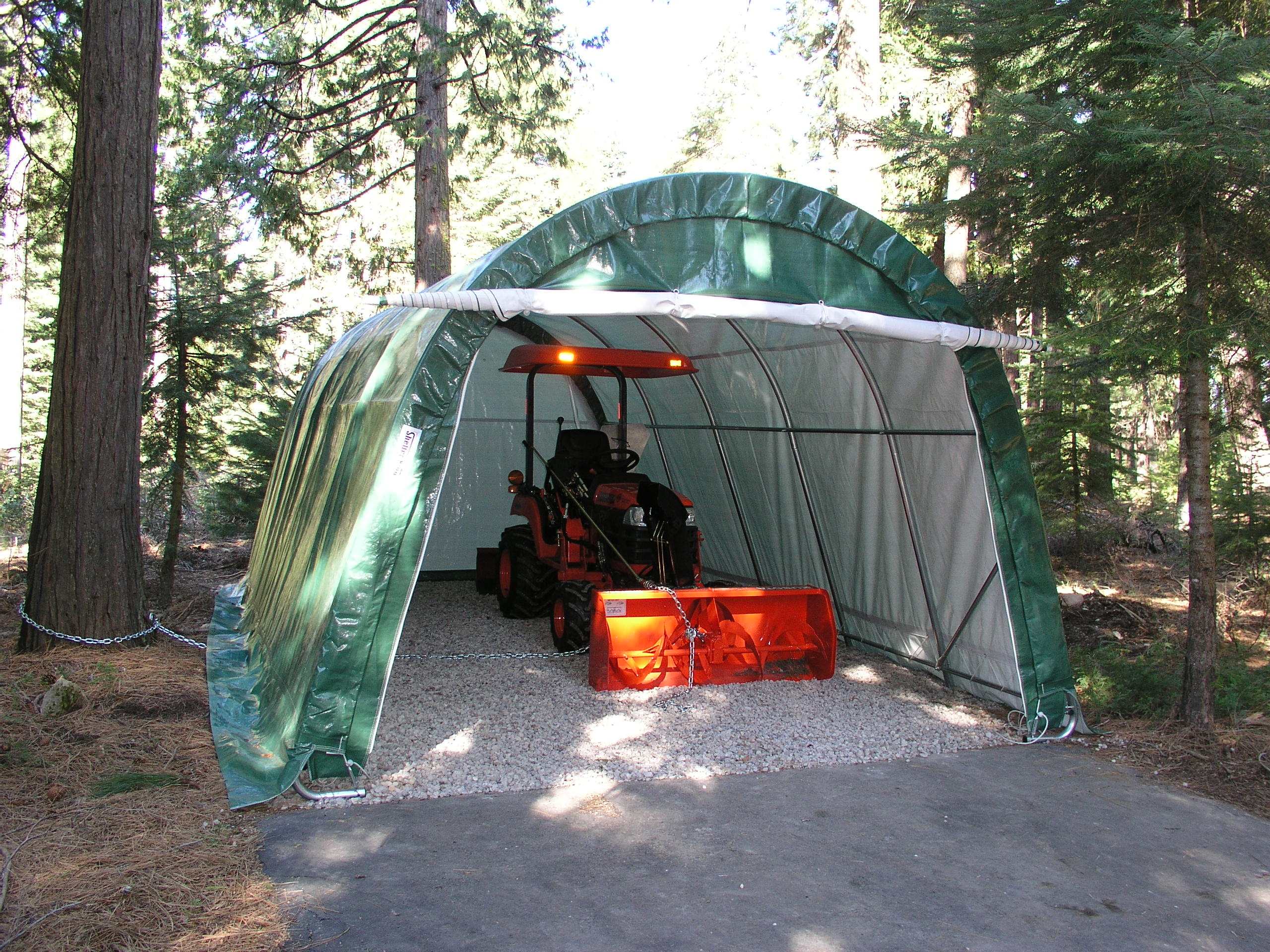 Rhino Shelter | 12'Wx20'Lx8'H Portable Livestock Shelter (Animal Run-In) Round Style