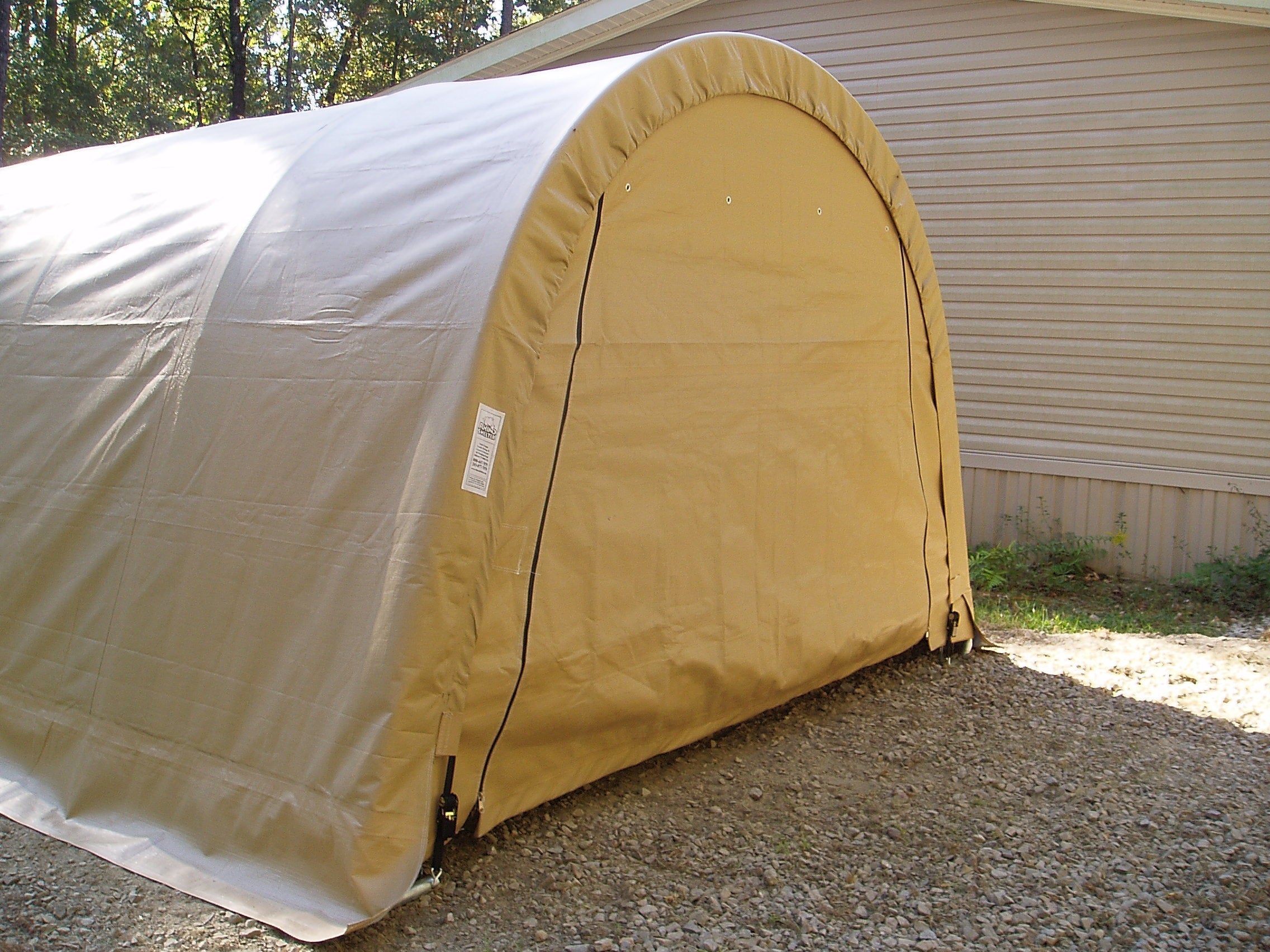 Rhino Shelter | 12'Wx20'Lx8'H Portable Livestock Shelter (Animal Run-In) Round Style