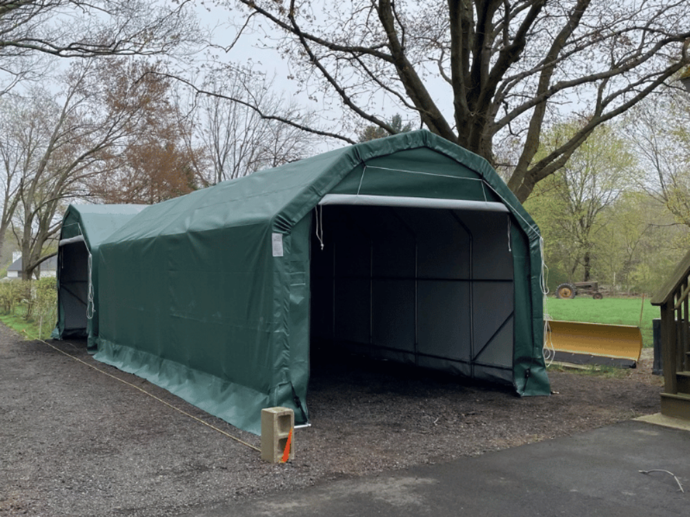 Rhino Shelter | 12’Wx 24’L  x 10’H Instant Garage (Barn Style)