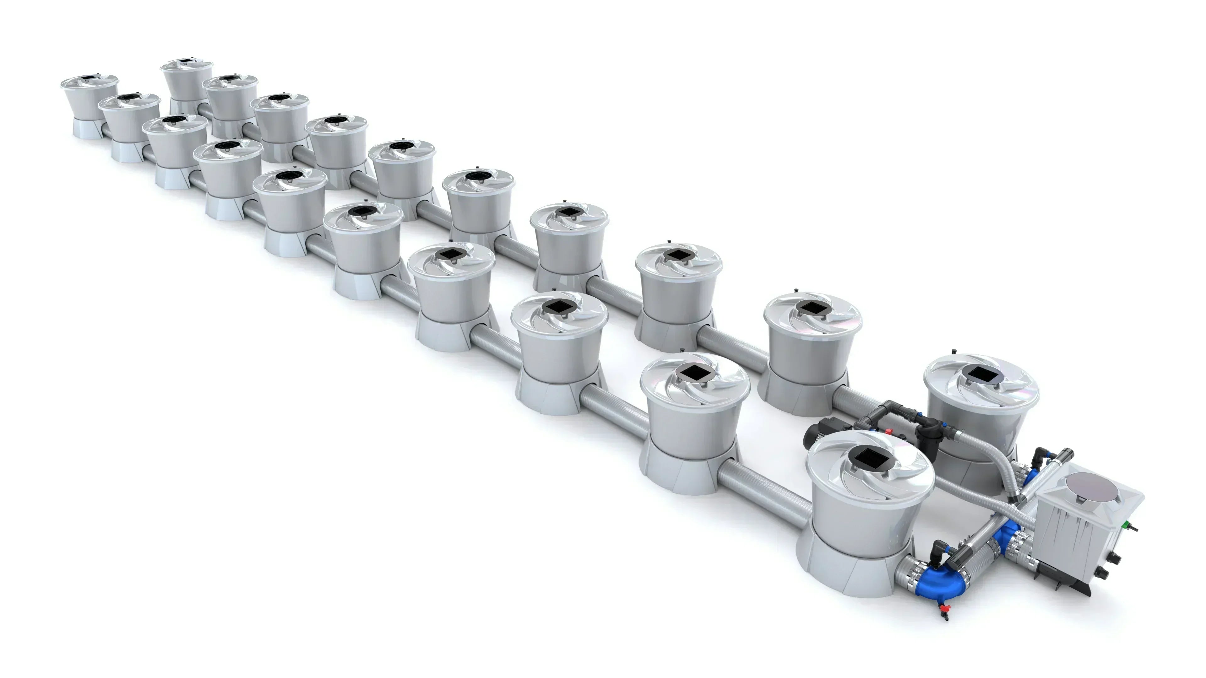 Alien Hydroponics - V-SYSTEM 20 Pot 2 Row Kit