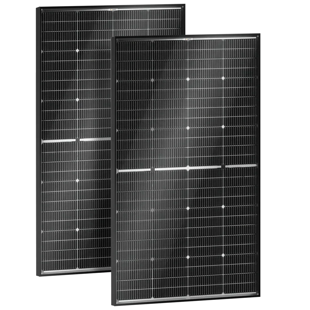 BougeRV N-Type 12V/24V 200 Watt Bifacial 16BB Solar Panel