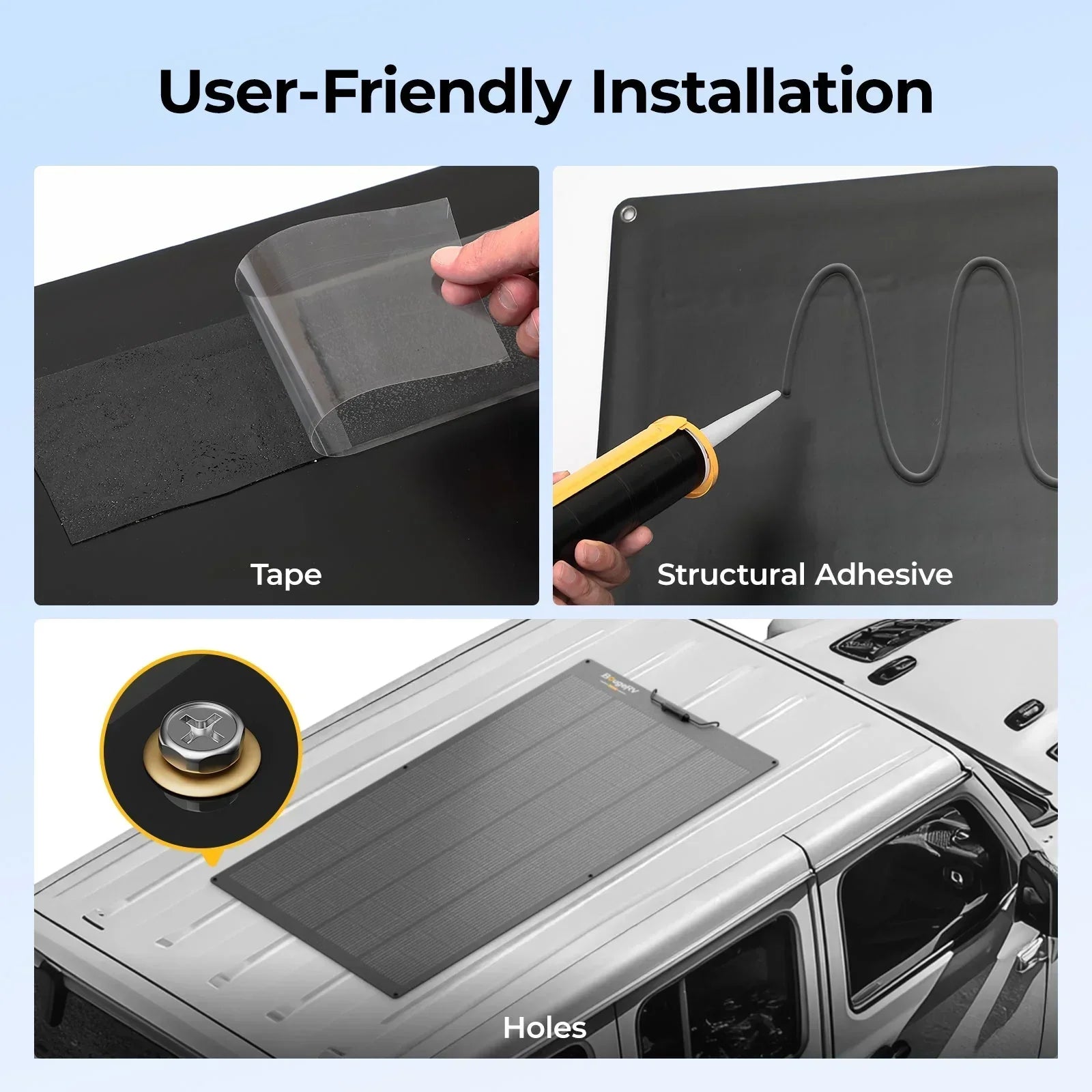 12V/24V 200W Arch Pro N-Type TOPCon Solar Panel With Tape