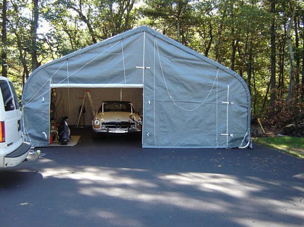 Rhino Shelter | 22’W X 24’L X 12’H Portable Livestock Shelter (Animal Run-In) Round Style