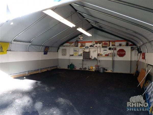 Rhino Shelter | 22’W X 24’L X 12’H Portable Livestock Shelter (Animal Run-In) Round Style