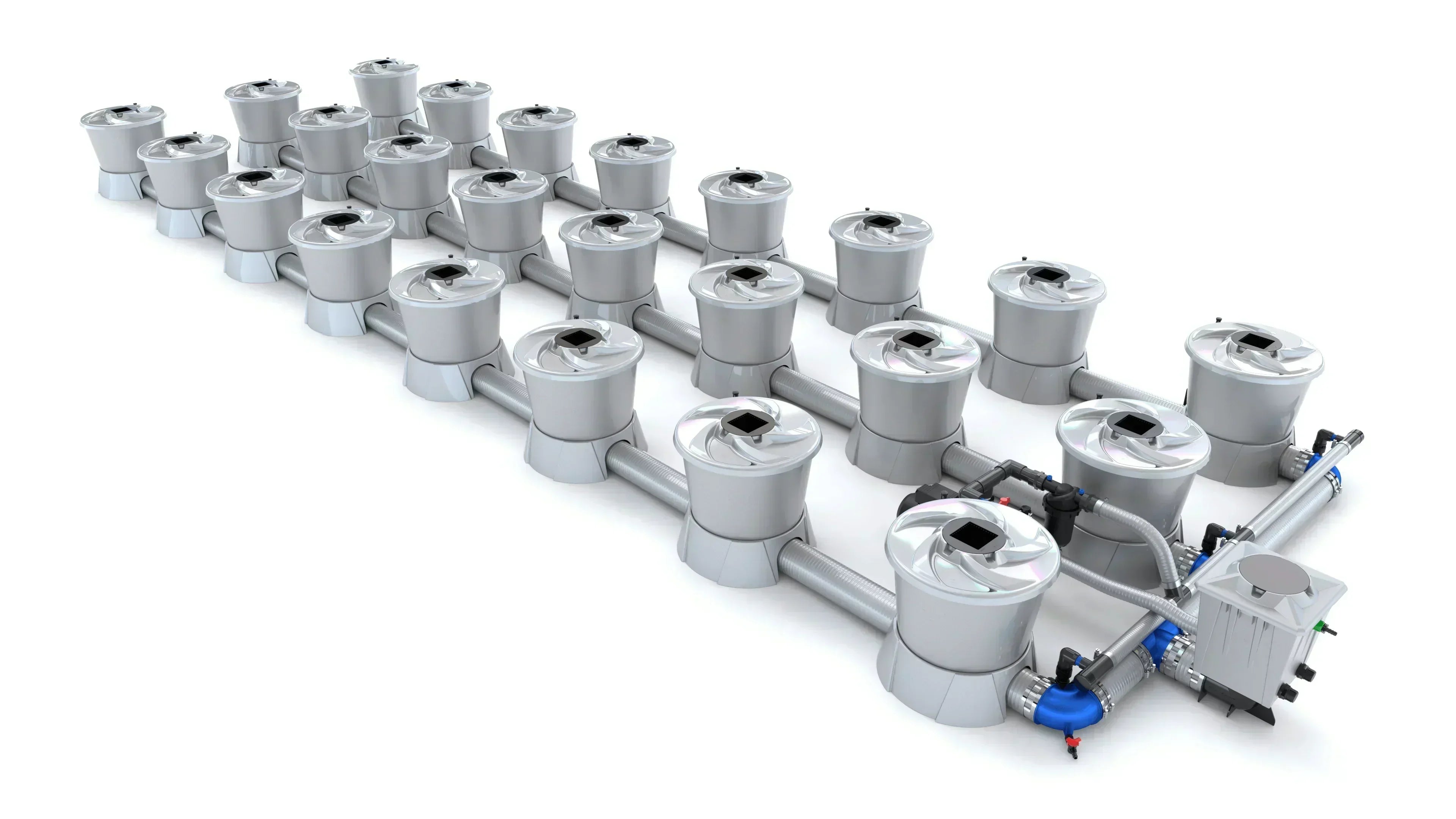 Alien Hydroponics - V-SYSTEM 24 Pot 3 Row Kit