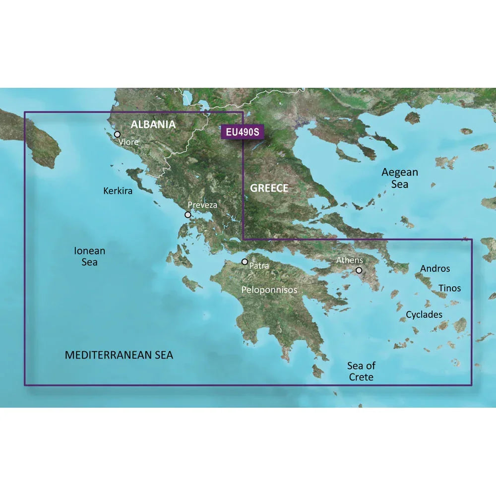 Garmin BlueChart g3 Vision HD - VEU490S - Greece West Coast  Athens - microSD/SD [010-C0834-00]