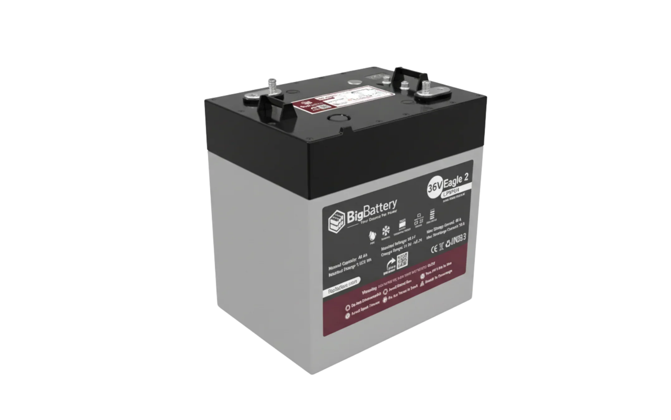 BigBattery 36V EAGLE 2 1.63 kWh LiFePO4 Battery with Heater and Comms