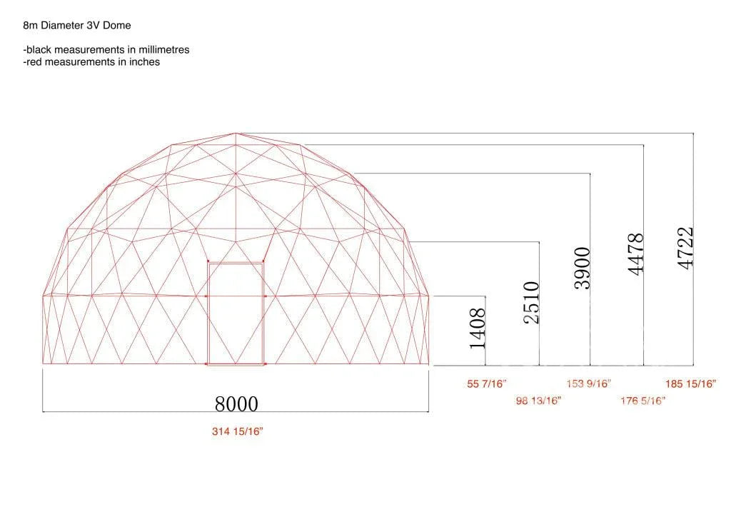 4-Season DELUXE Glamping Package Dome - 26'/8m - Phoenix Domes