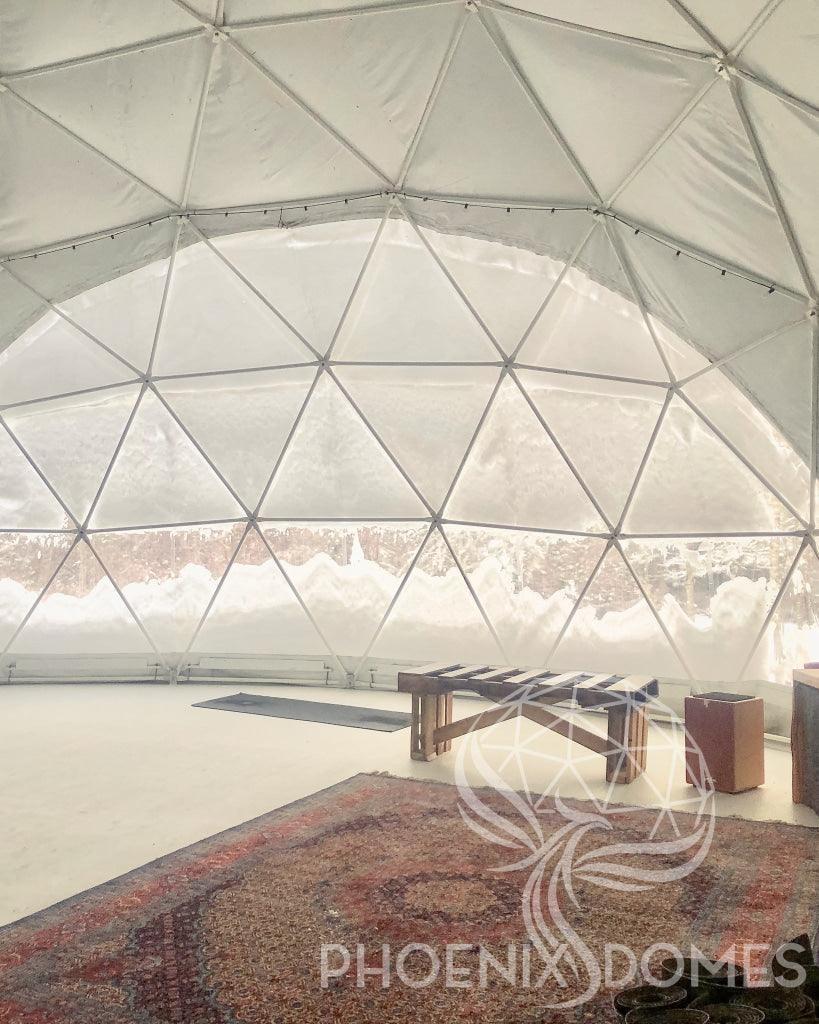 4-Season DELUXE Glamping & Yoga Package Dome - 33'/10m - Phoenix Domes