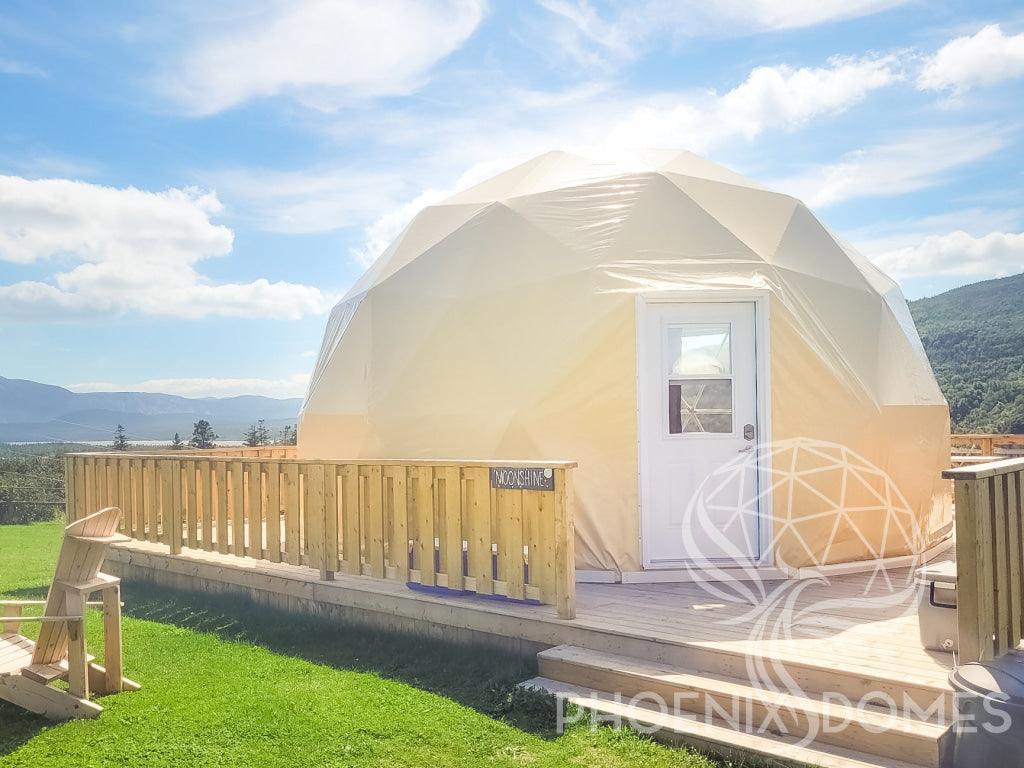 4-Season DELUXE Glamping & Yoga Package Dome - 33'/10m - Phoenix Domes