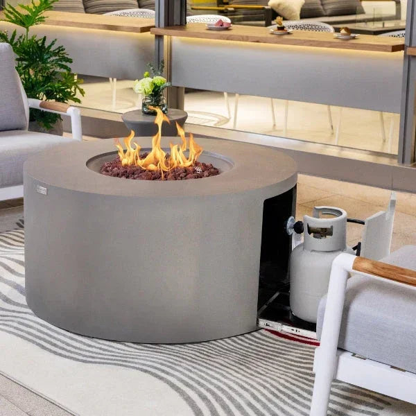 Elementi Pacaya Fire Table With Propane Tank Drawer OFG311