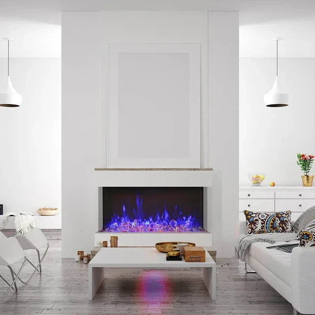 Amantii Tru-View XL XT 88 Inch Indoor Outdoor 3 Sided Electric Fireplace
