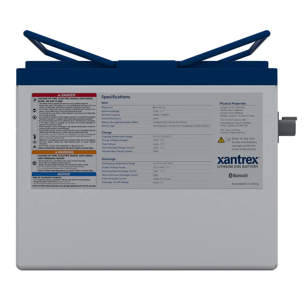 Xantrex Lithium Ion Phosphate (LiFePO4) Battery - 105AH - 12VDC [883-0105-12]