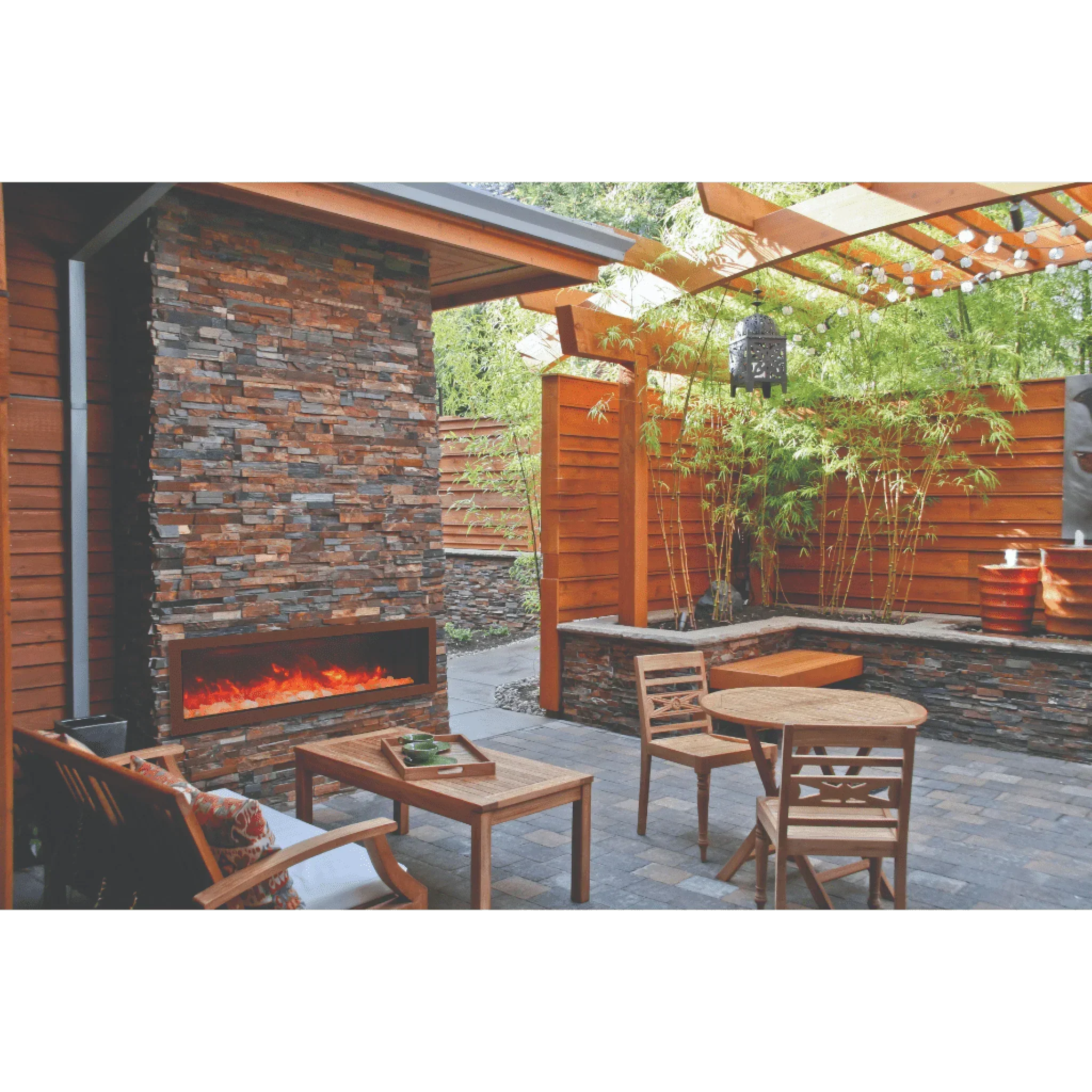 Amantii 40" Panorama Deep Lumina Indoor or Outdoor Electric Fireplace