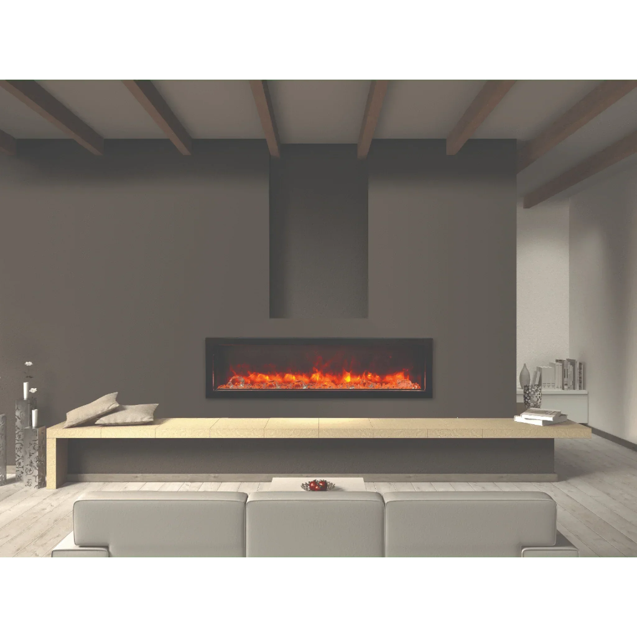 Amantii 40" Panorama Deep Lumina Indoor or Outdoor Electric Fireplace