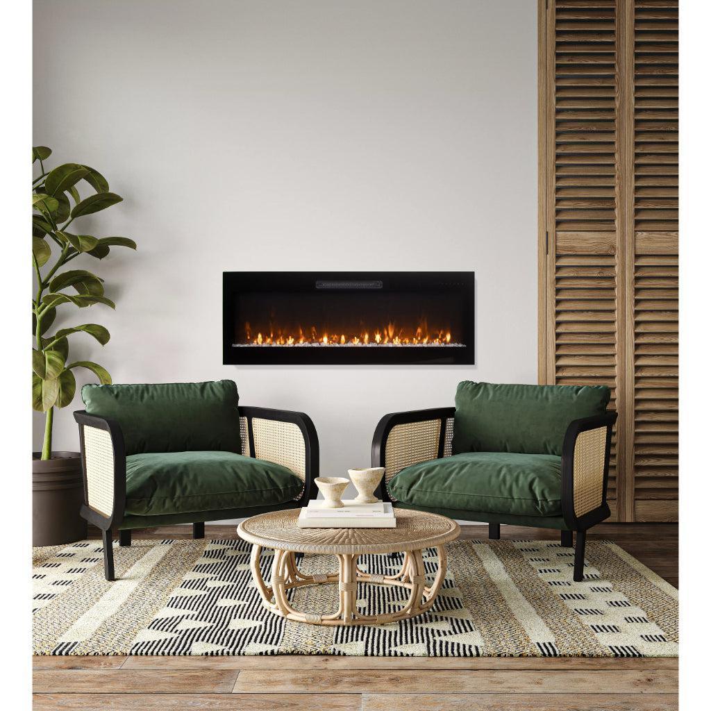 Amantii Fire & Ice Evolution 50" Linear Electric Fireplace with Multi-Color Flame Effects