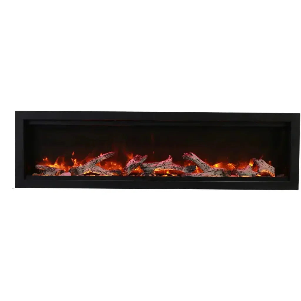 Amantii Symmetry Bespoke 34" Smart Built-In Electric Fireplace – Indoor/Outdoor with Audio, WiFi & LED Flame Display - Green Vista Living