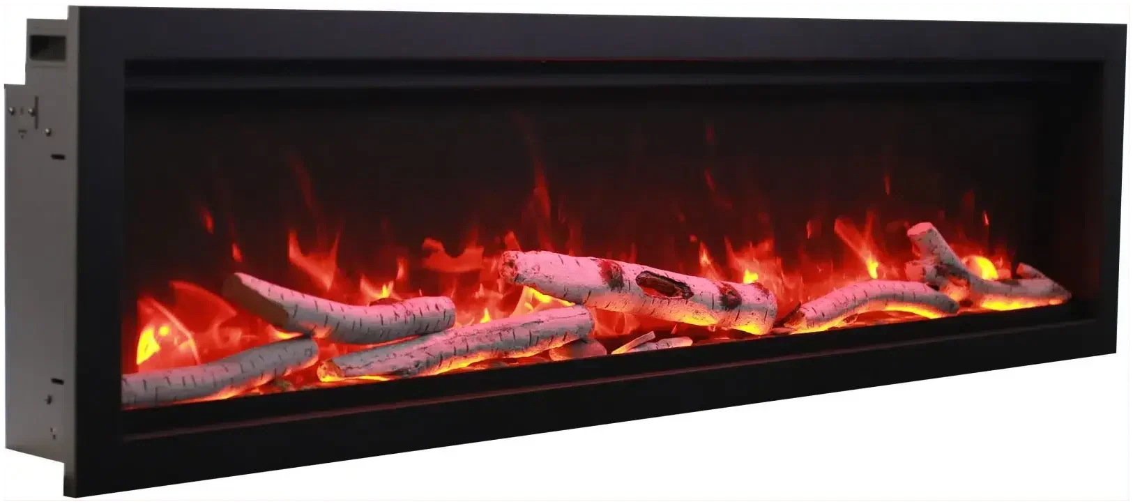 Amantii Symmetry Bespoke 88" Built-In Smart Electric Fireplace – Indoor/Outdoor with Bluetooth and Crackling Sound - Green Vista Living