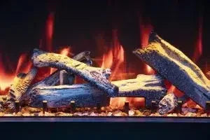 Amantii Symmetry Lumina 100" Smart Built-In Electric Fireplace – Indoor/Outdoor with LED Logset & Front Heat Vent - Green Vista Living
