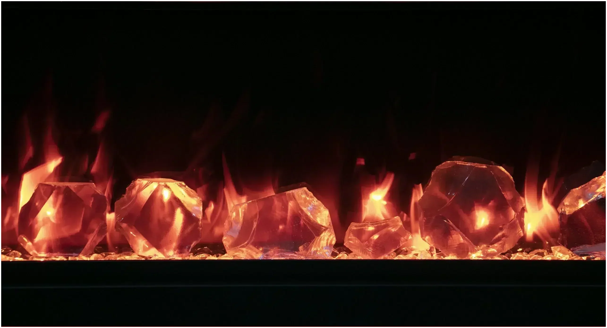 Amantii Symmetry Lumina 34" Indoor/Outdoor Smart Built-in Electric Fireplace with LED Logset - Green Vista Living