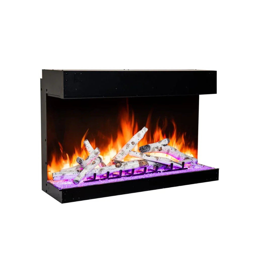 Amantii Tru View Bespoke 45" Three-Sided Indoor/Outdoor Electric Fireplace with Smart Controls - Green Vista Living