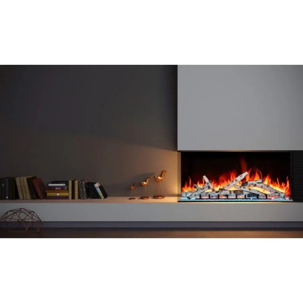 Amantii Tru View Bespoke 45" Three-Sided Indoor/Outdoor Electric Fireplace with Smart Controls - Green Vista Living