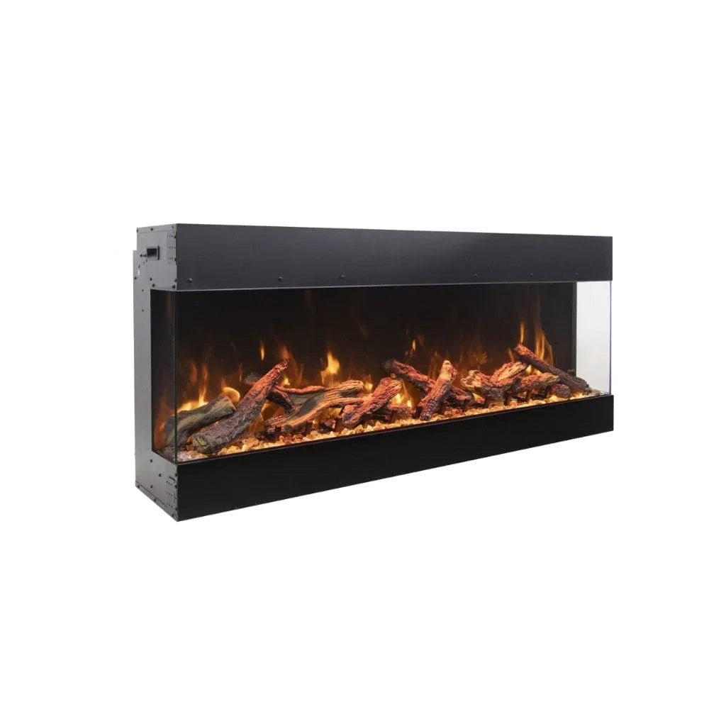 Amantii Tru View Bespoke 55" Three-Sided Indoor/Outdoor Electric Fireplace with Smart Control and Bluetooth - Green Vista Living