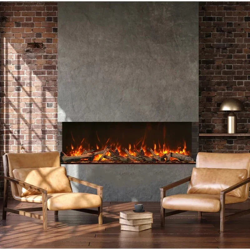 Amantii Tru View Extra Tall Lumina 88″ Indoor / Outdoor 3 Sided Smart Electric Fireplace (88-TRV-XT-XL-LUMINA)