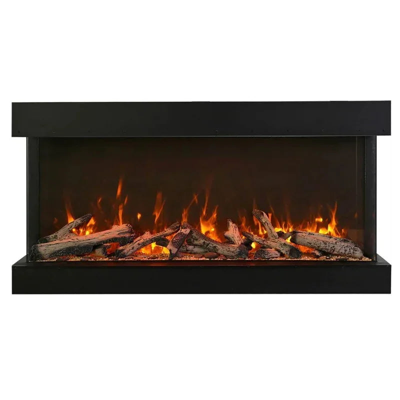 Amantii Tru View Extra Tall Lumina 88″ Indoor / Outdoor 3 Sided Smart Electric Fireplace (88-TRV-XT-XL-LUMINA)