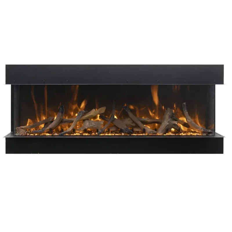 Amantii Tru View Extra Tall Lumina 88″ Indoor / Outdoor 3 Sided Smart Electric Fireplace (88-TRV-XT-XL-LUMINA)