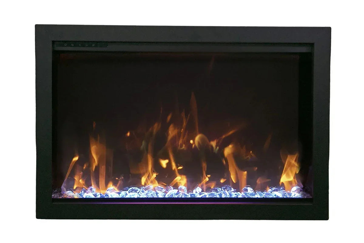 Amantii Traditional Bespoke 30-Inch Built-In Indoor/Outdoor Smart Electric Firebox Insert - Green Vista Living