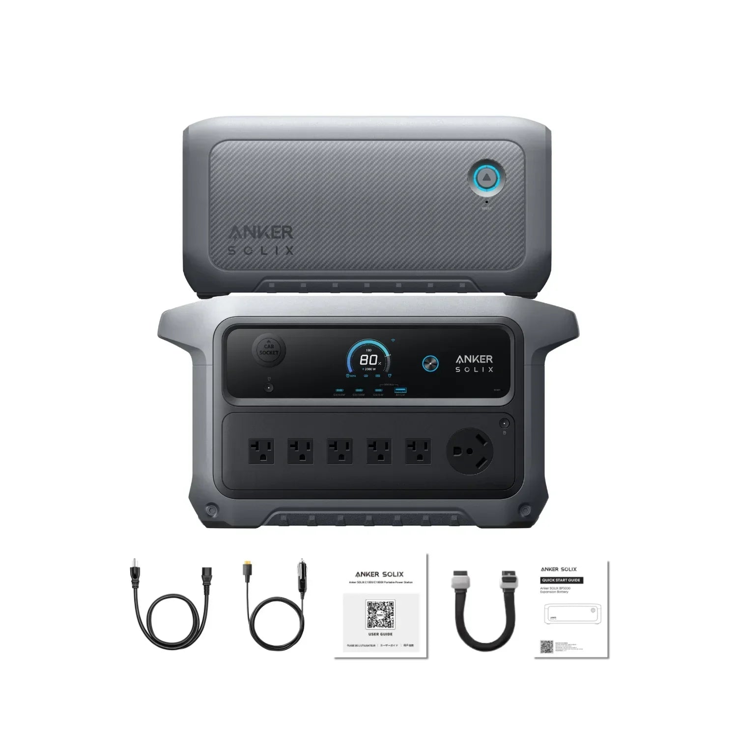 Anker SOLIX C2000 Gen 2 Portable Power Station | 2048Wh | 2400W | 800W Solar Input