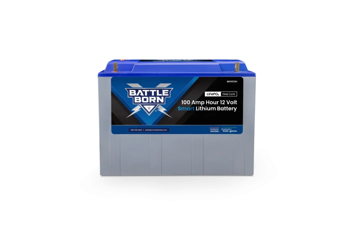 Battle Born 100Ah 12V Smart Heated LiFePO4 Deep Cycle Battery Kit