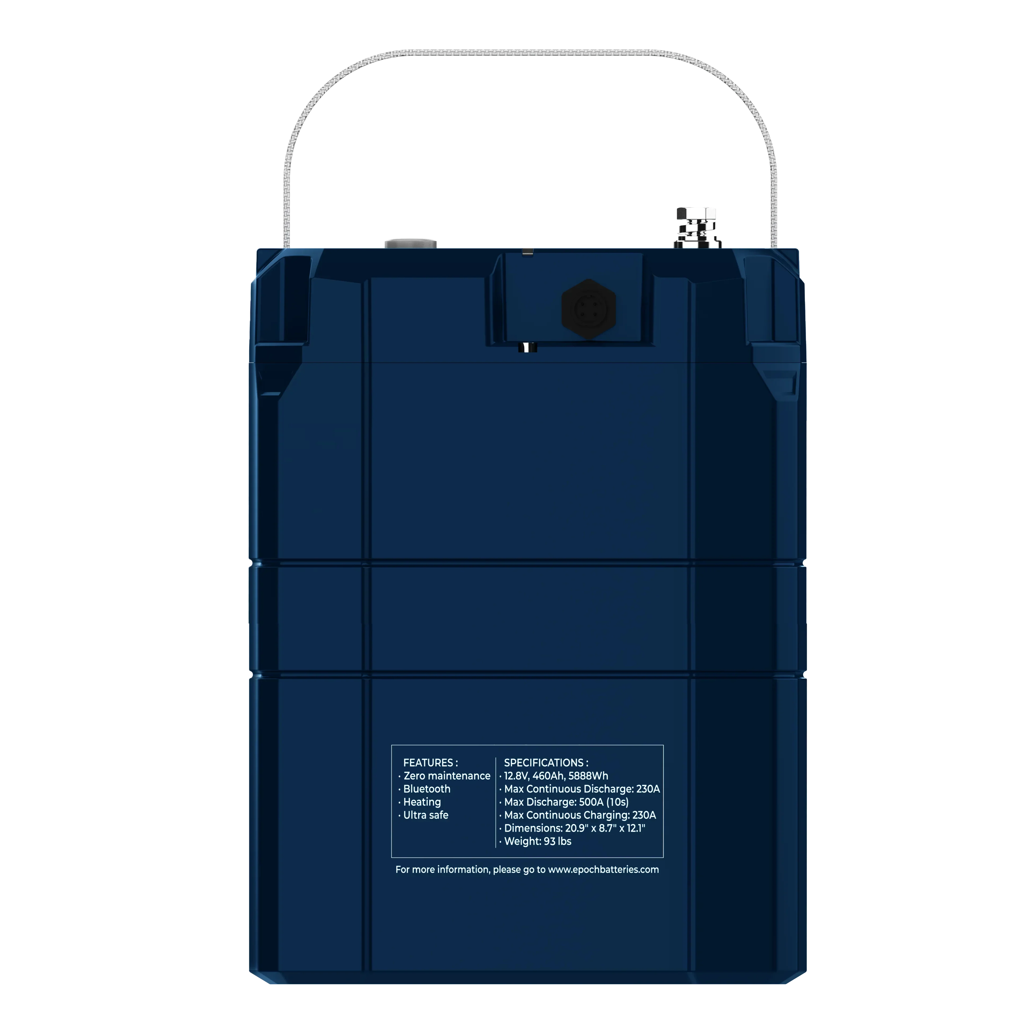 Epoch Batteries 12V 460Ah (5.89kWh) V2-T Elite Series - Heated & Bluetooth & Victron Comms LiFePO4 Battery