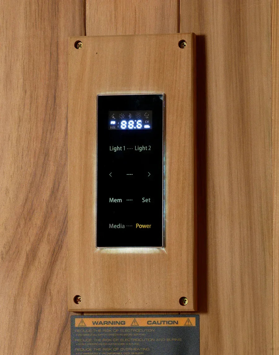 Golden Designs Osla Traditional Sauna – Canadian Red Cedar Interior and Pacific Premium Clear Cedar Exterior | GDI-7689-02 / 2025 Osla | 6 Person