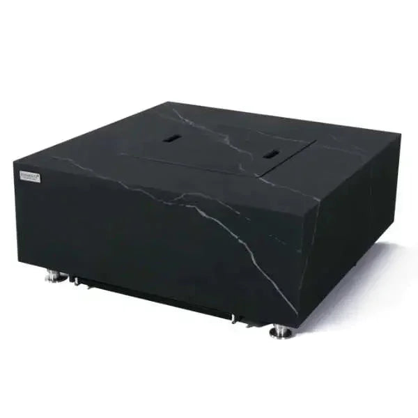 Elementi Plus Sofia 40" Marble Porcelain Fire Table - Bulgaria Black