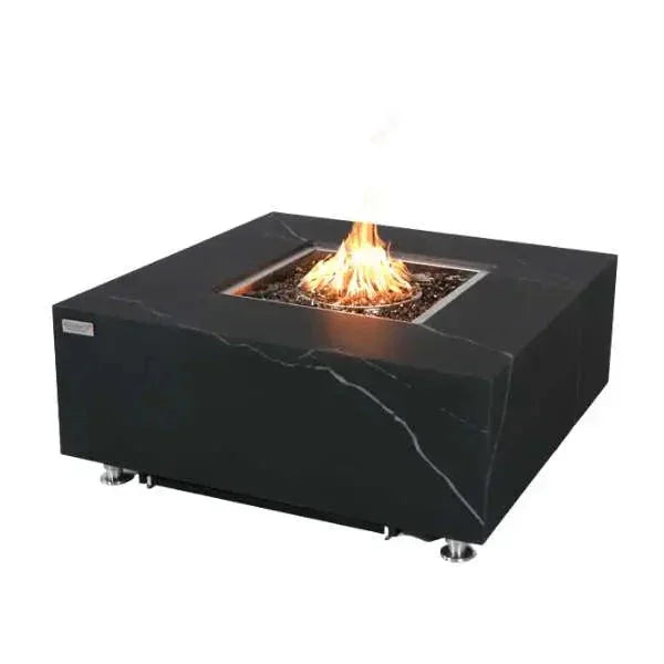 Elementi Plus Sofia 40" Marble Porcelain Fire Table - Bulgaria Black