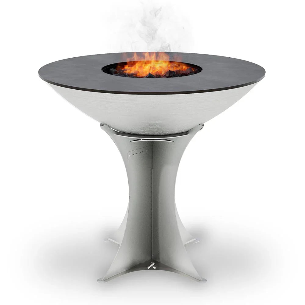 Arteflame 40″ Platinum Series — Stainless Fire Bowl Flat-Top Grill with Euro Base (Stainless or Powder-Coated: Black/Red/Yellow) - Green Vista Living