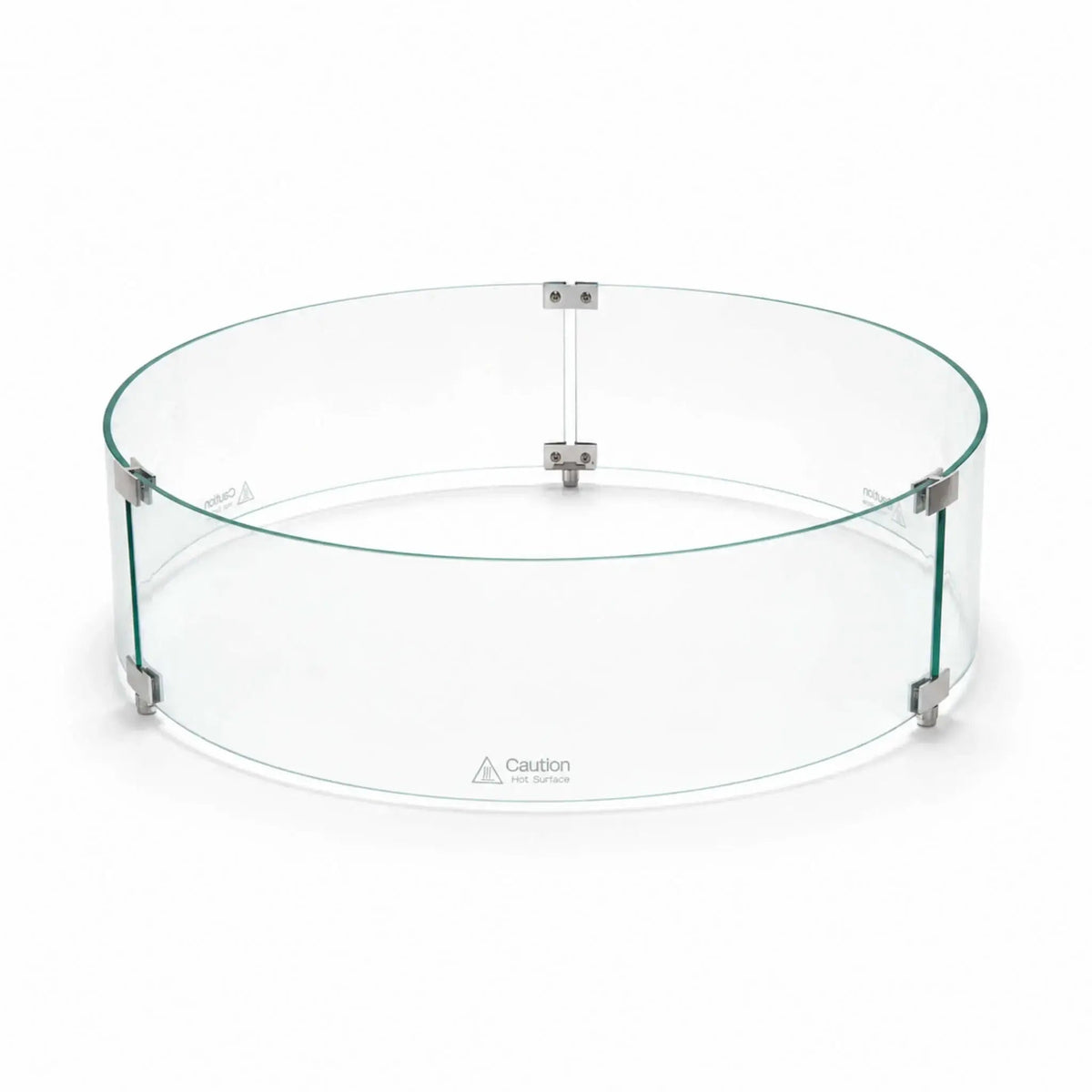 Flame Havens Refuge 28" Diameter x 7" Tall Tempered Glass Wind Guard