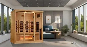 Golden Designs Full Spectrum Infrared Sauna with Himalayan Salt Bar | GDI-8040-03 | 4 Persons