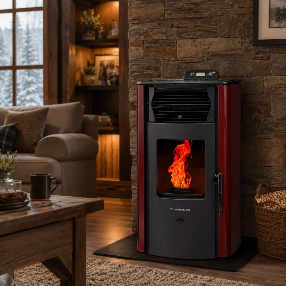 ComfortBilt HP50S Pellet Stove - Burgundy