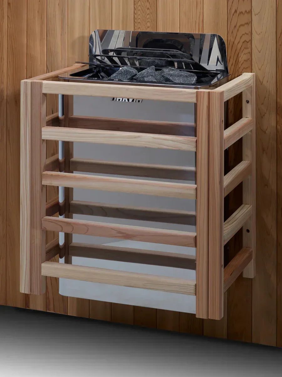 Golden Designs Osla Traditional Sauna – Canadian Red Cedar Interior and Pacific Premium Clear Cedar Exterior | GDI-7689-02 / 2025 Osla | 6 Person